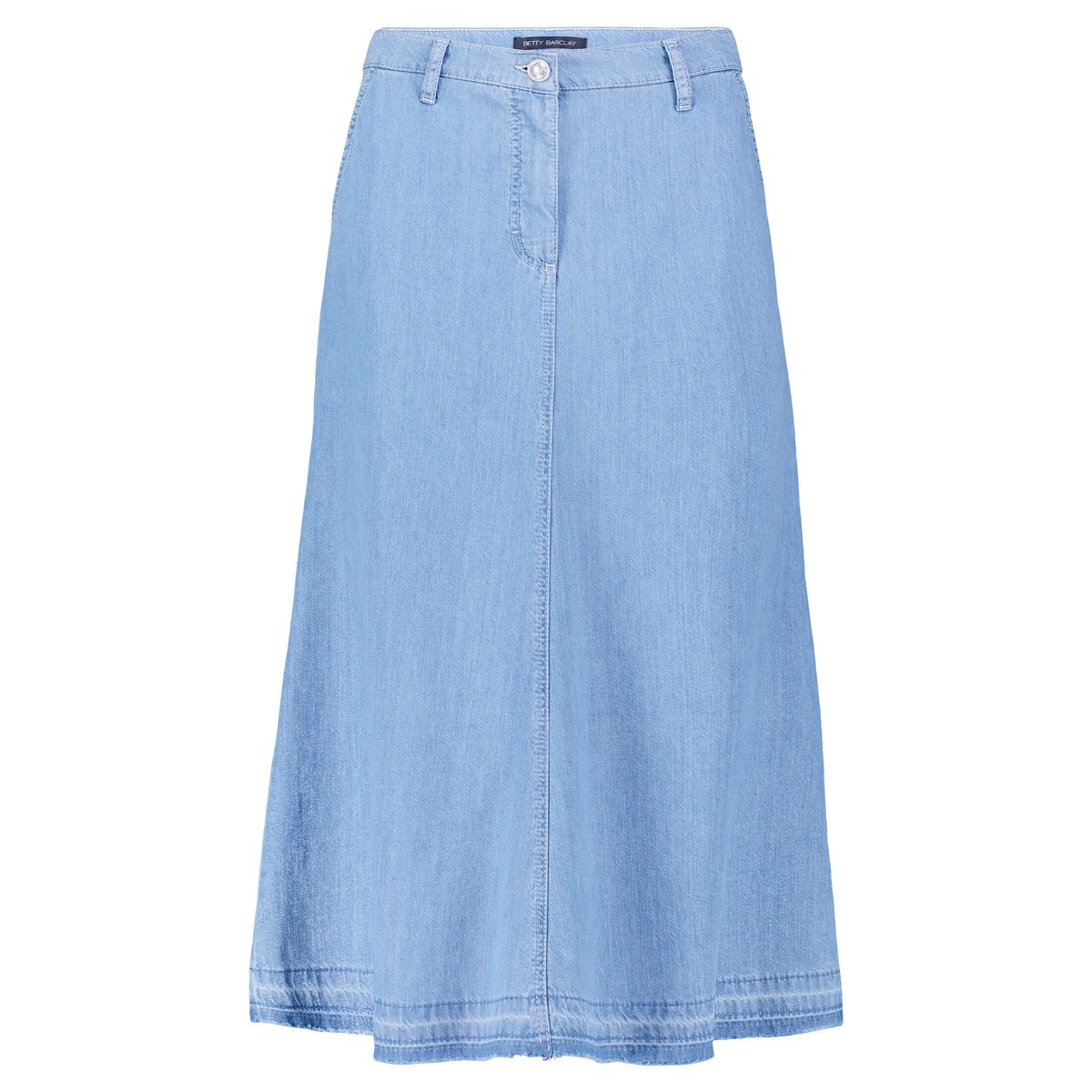 Jupe en jean à bord franc light blue denim, BETTY BARCLAY
