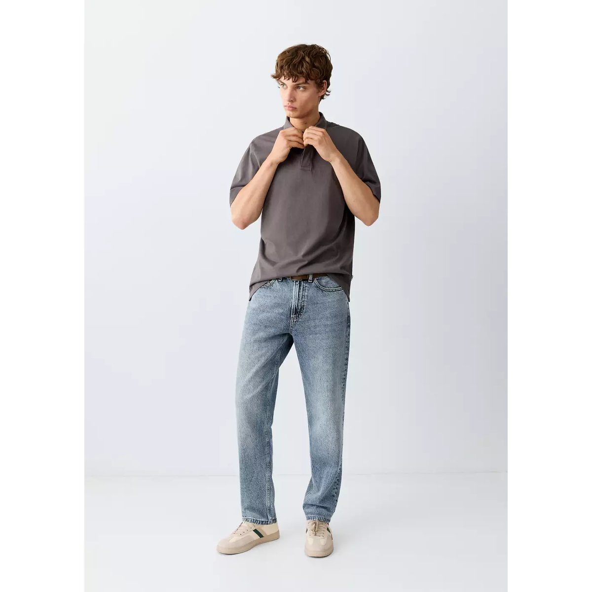 Jean regular-fit bleu moyen, MANGO TEEN