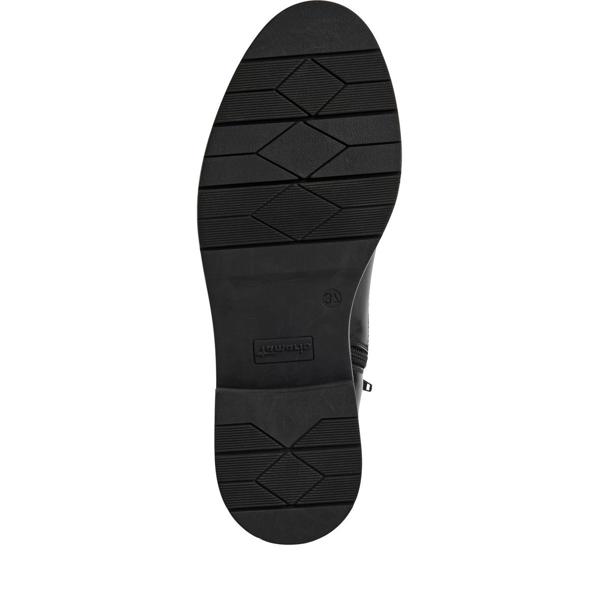 Bottine Chelsea en cuir noir, TAMARIS