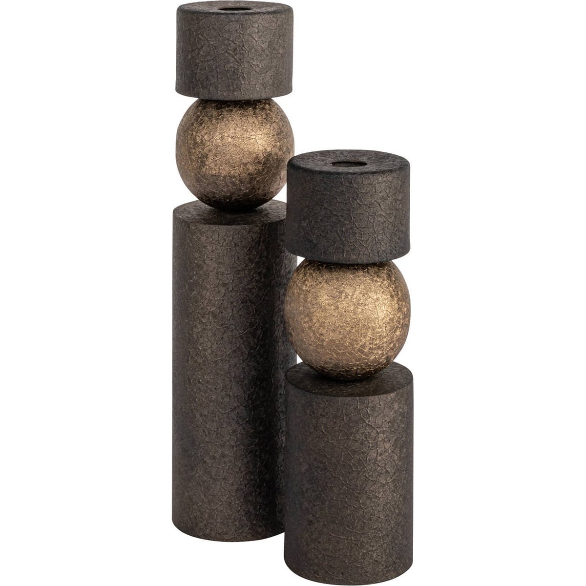 Bougeoir en fer effet laiton antique laiton antique, RECOLLECTION