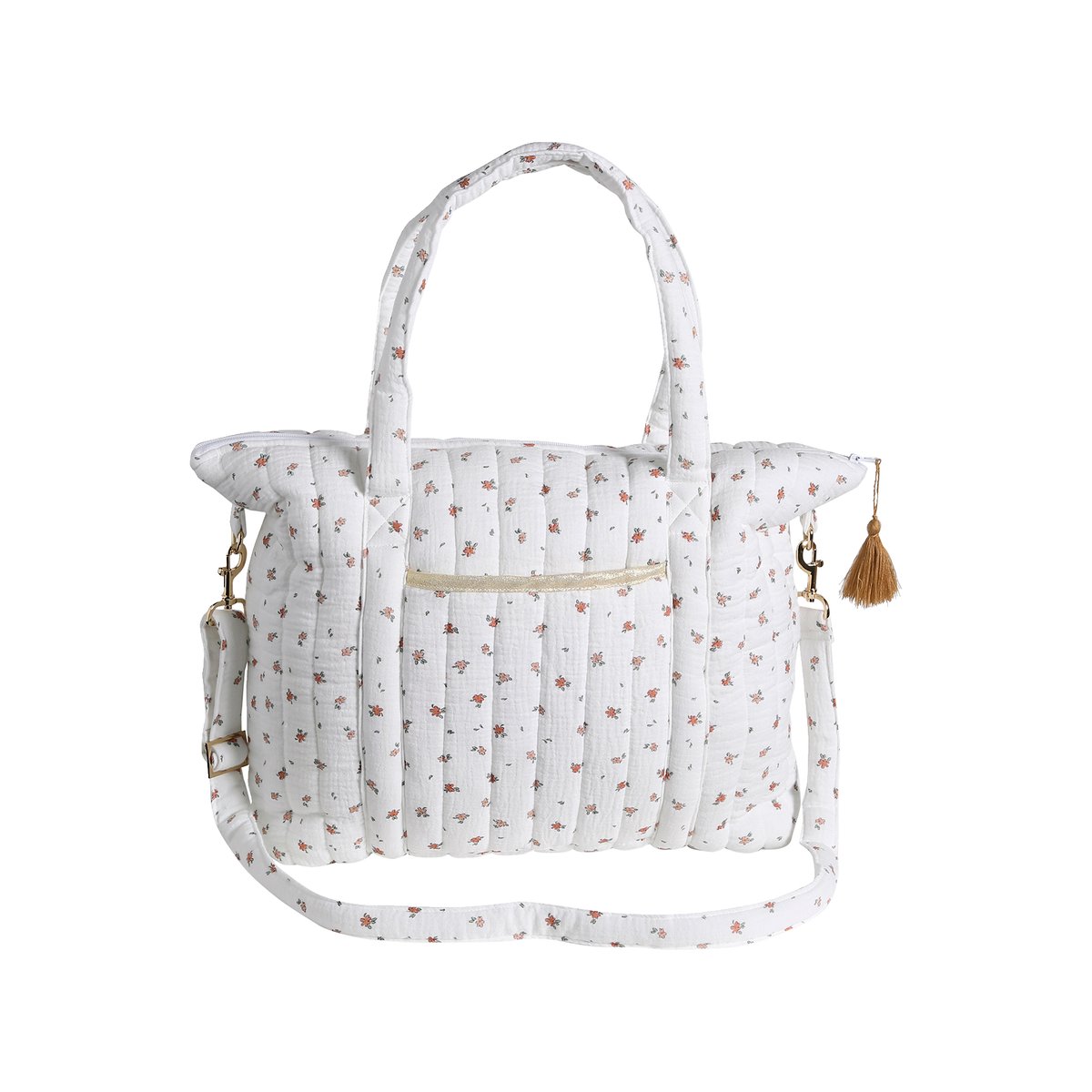 Sac à langer Plume blanc imprimé, VERTBAUDET