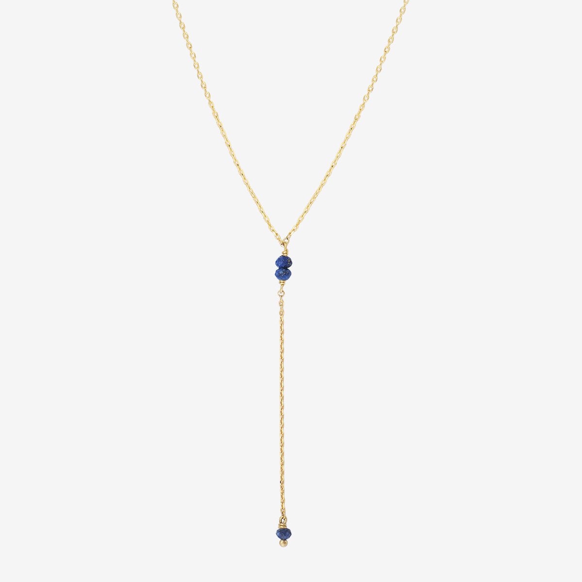 Collier doré cravate courte - venus bleu, CAROLINE NAJMAN