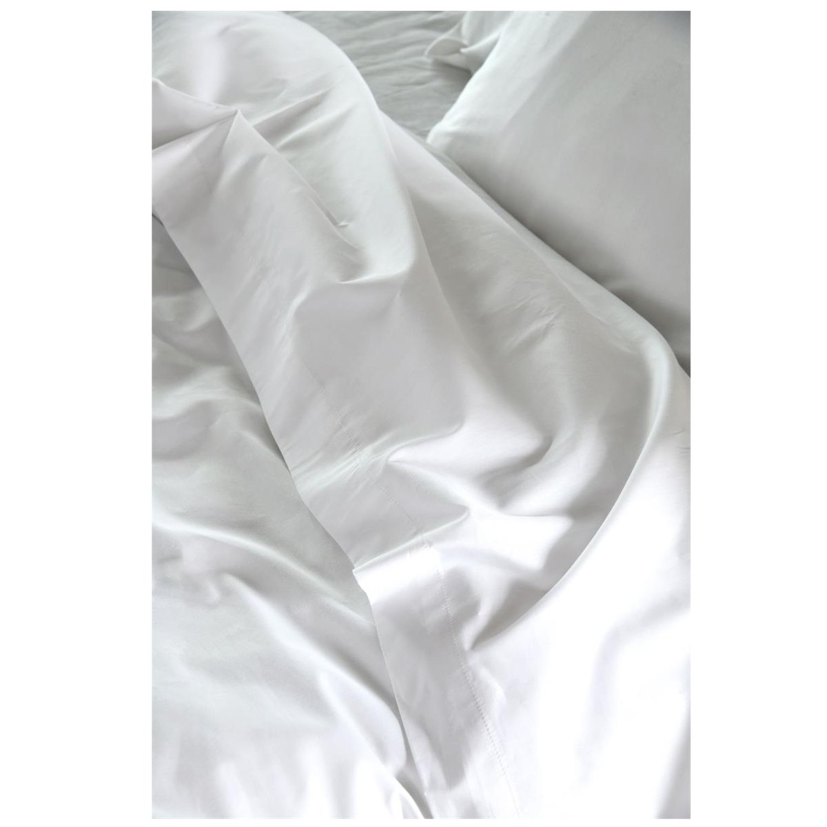 Drap housse percale en coton Nuage blanc, EDEN