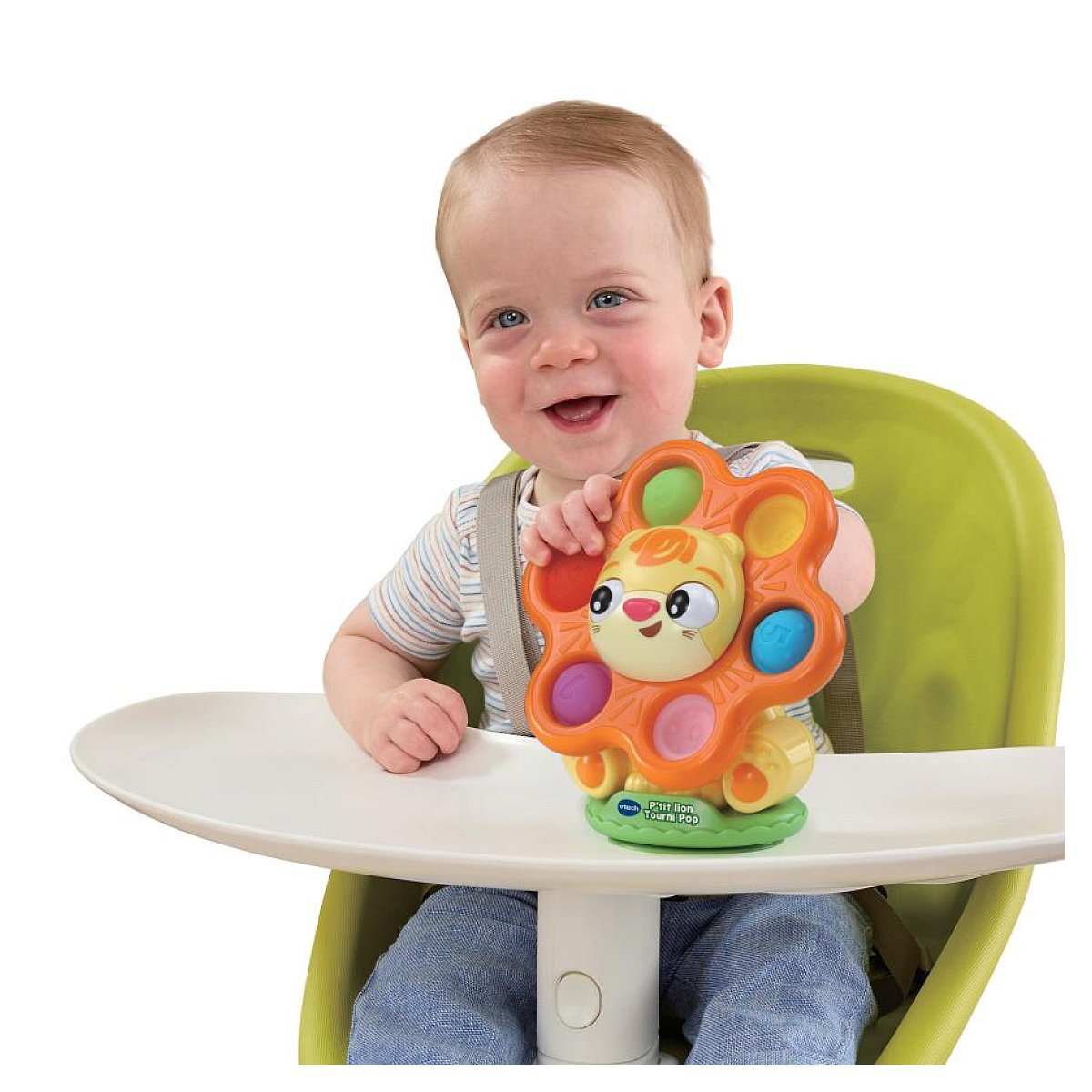 Ptit Lion Tourni pop (plastique reutilise) bleu, VTECH