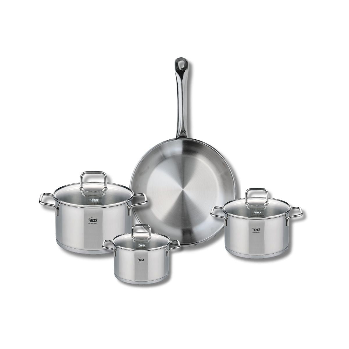 Batterie 1 poêle 28cm + 3 faitouts 14/16/20cm PROFI CITRIN inox, ELO