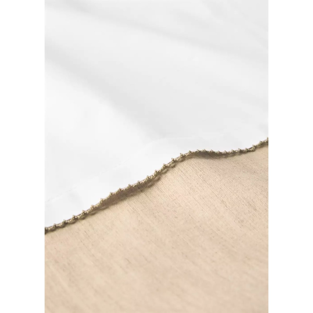 Housse de couette berceau lin percale de coton blanc, MANGO HOME