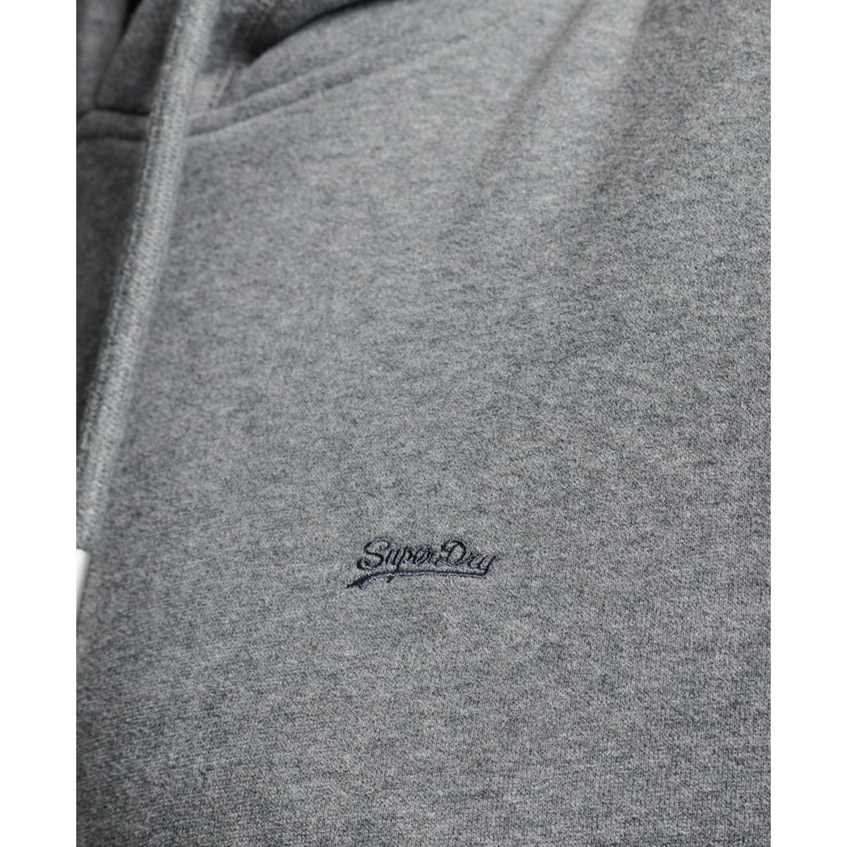 Robe sweat à capuche brodée Vintage Logo anthracite profond chiné, SUPERDRY