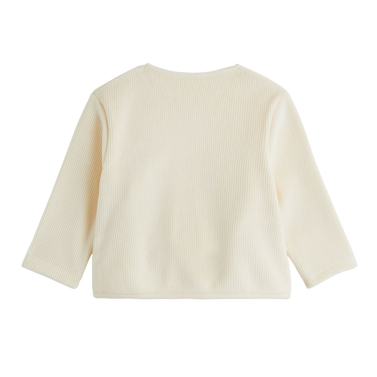 Ensemble bébé gilet croisé et pantalon en velours Flocon ecru, PETIT BEGUIN