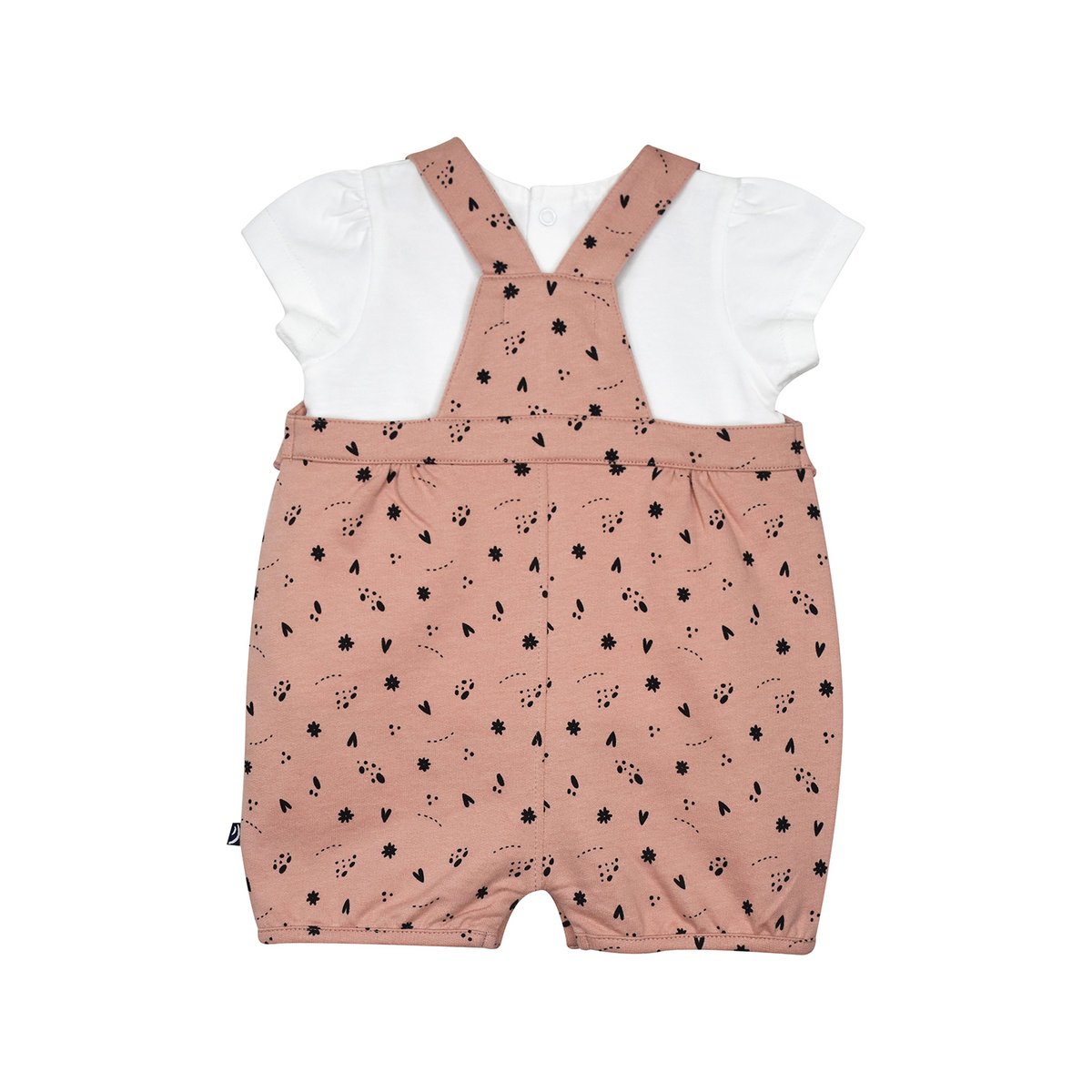 Ensemble t-shirt et salopette rima rose, SUCRE D'ORGE