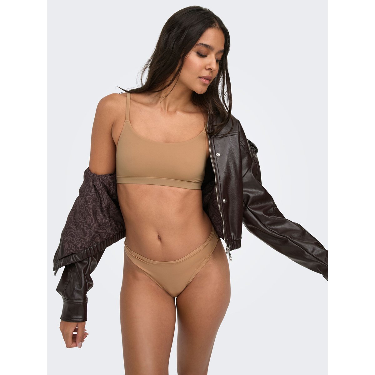 Bralette marron - tawny birch, ONLY