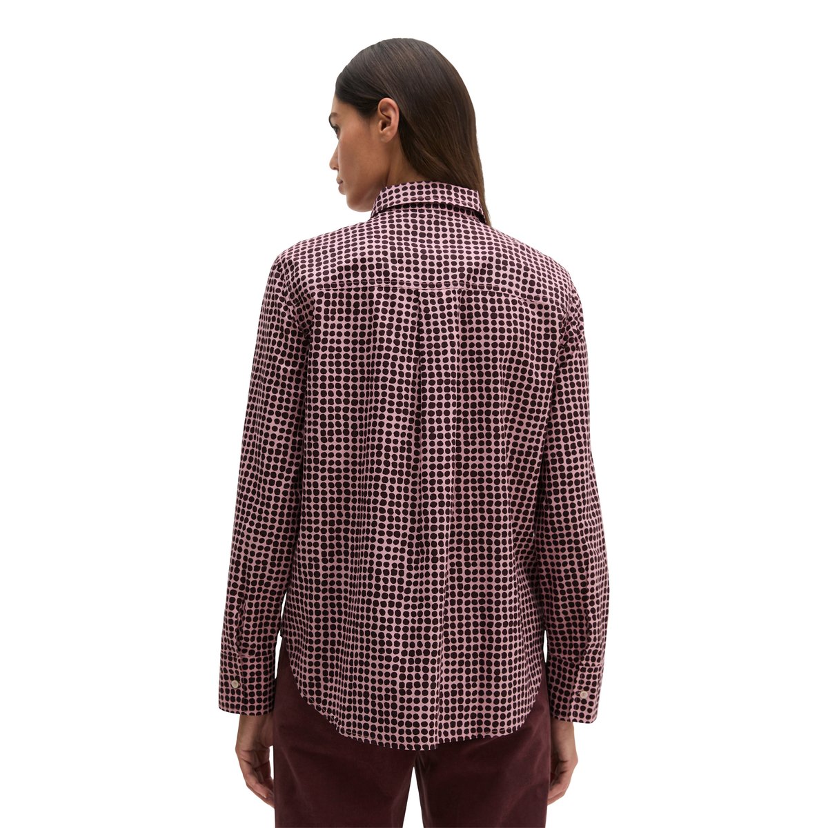Blouse A-Shape en popeline Papertouch rouge, MARC O'POLO