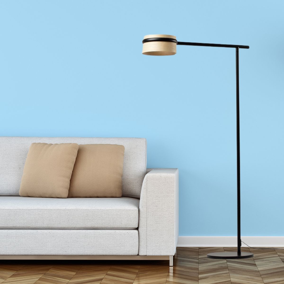 Lampadaire LOOP noir, FARO