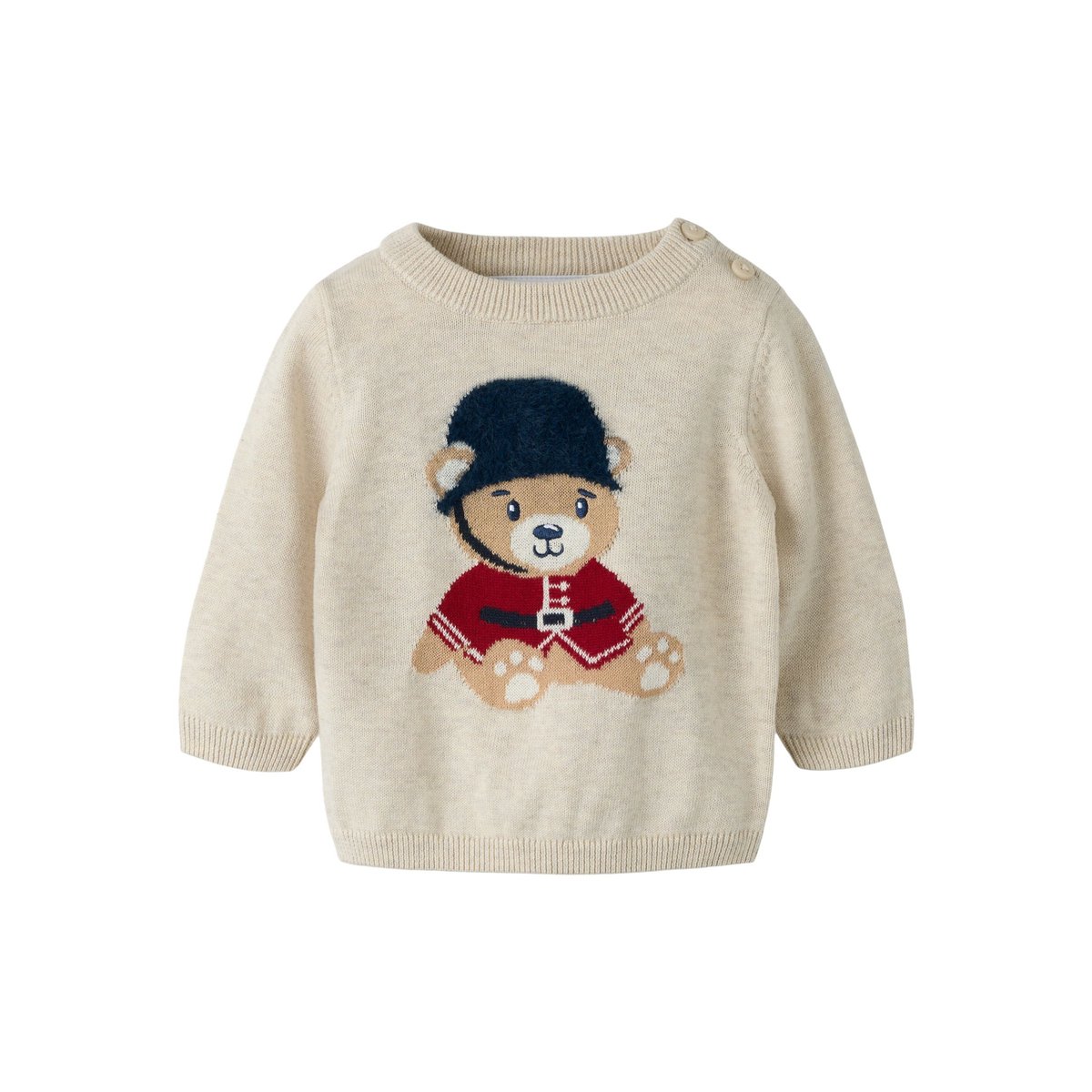 Pullover blanc - peyote melange1, NAME IT