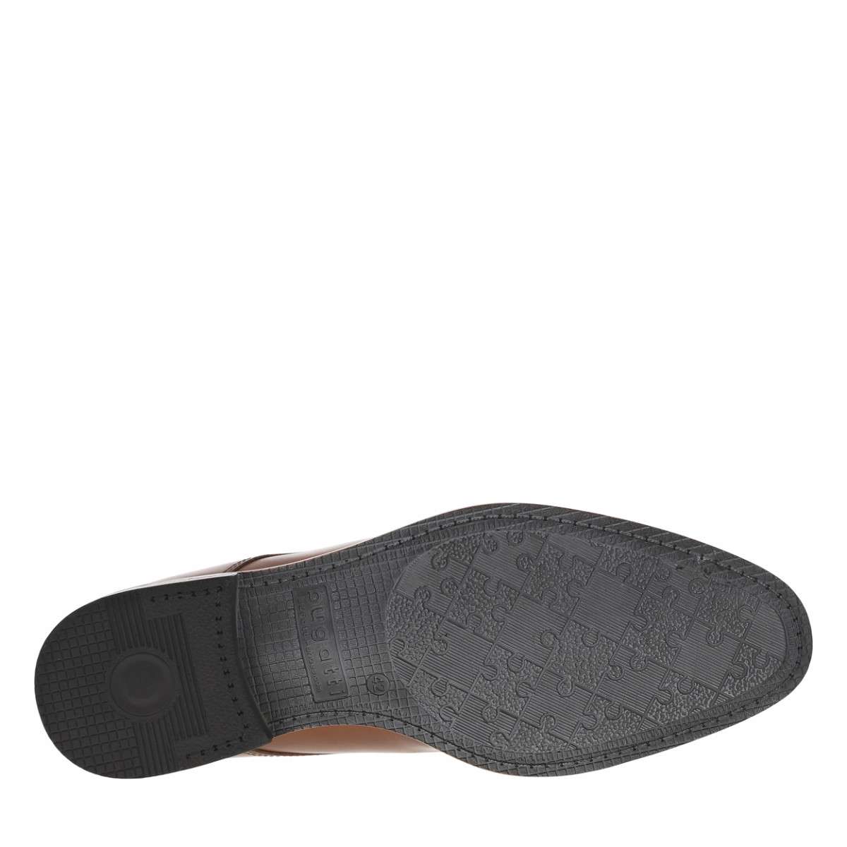 Derbies cuir talon plat marron, BUGATTI