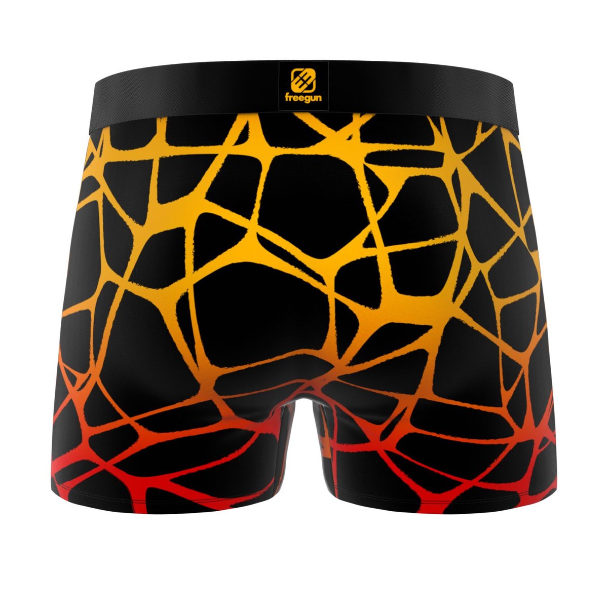 Lot De 4 Boxers Microfibre turquoise/orange/jaune/noir/bleu/vert/gris, FREEGUN