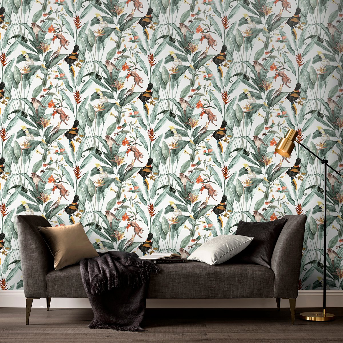 Papier peint île tropicale multicolore, SUPERFRESCO EASY