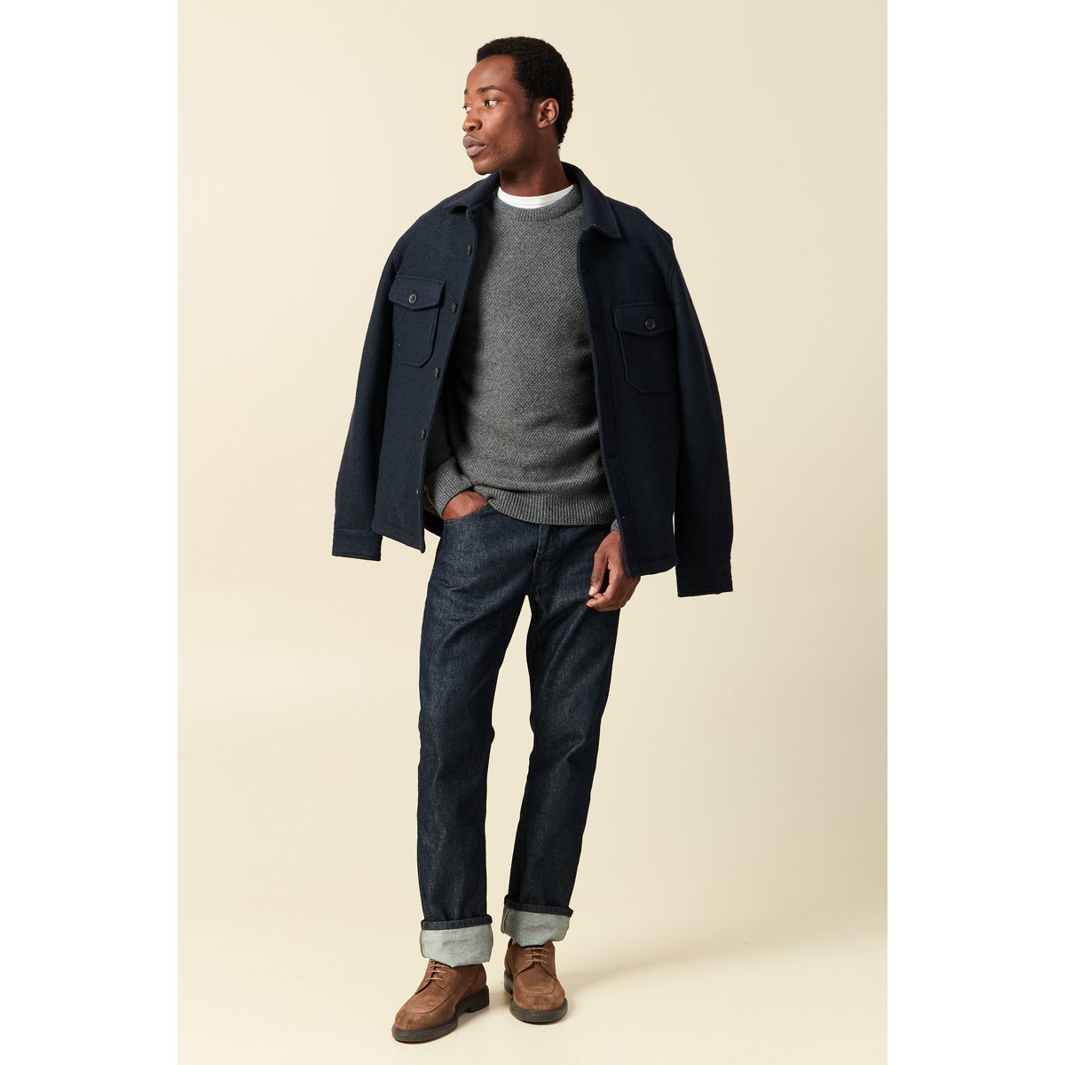Pull manches longues gris foncé, BONOBO