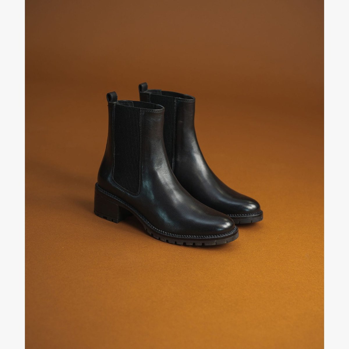 Boots À Talon en cuir MARLENE noir, BOCAGE