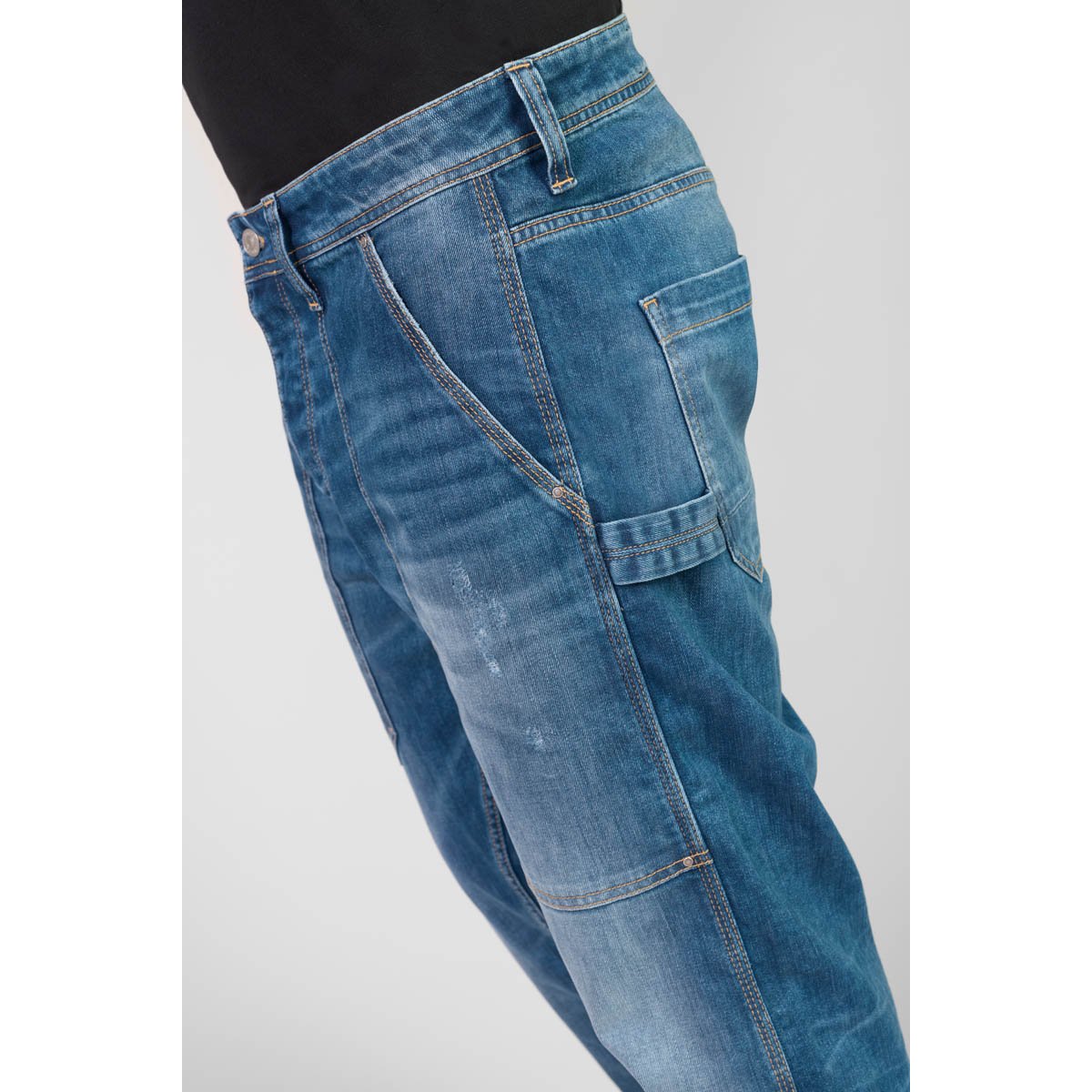Jeans loose, large loose , longueur 34 blue, LE TEMPS DES CERISES