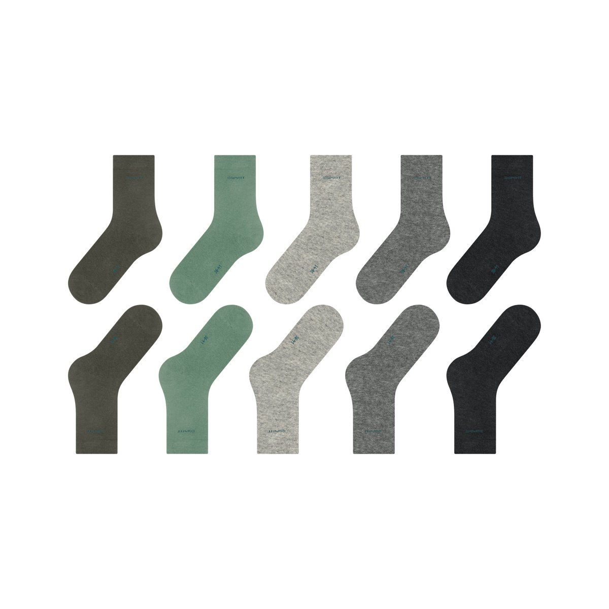 Chaussettes Solid-Mix 5-Pack Opaque différentes couleurs, ESPRIT