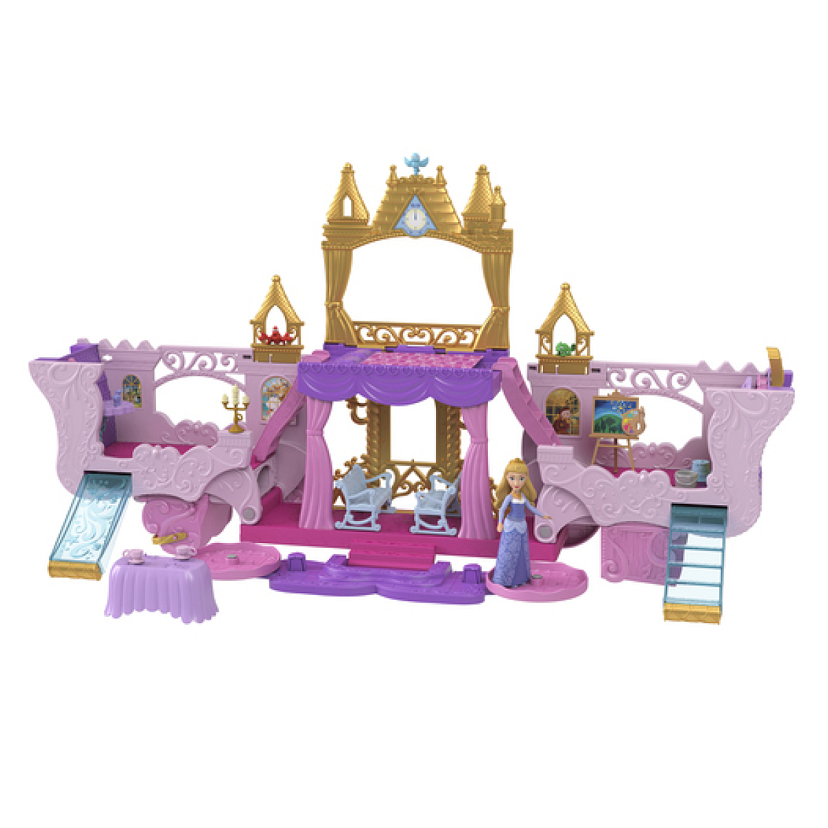 Coffret Transformation Carrosse en Chateau - Aurore rose, MATTEL