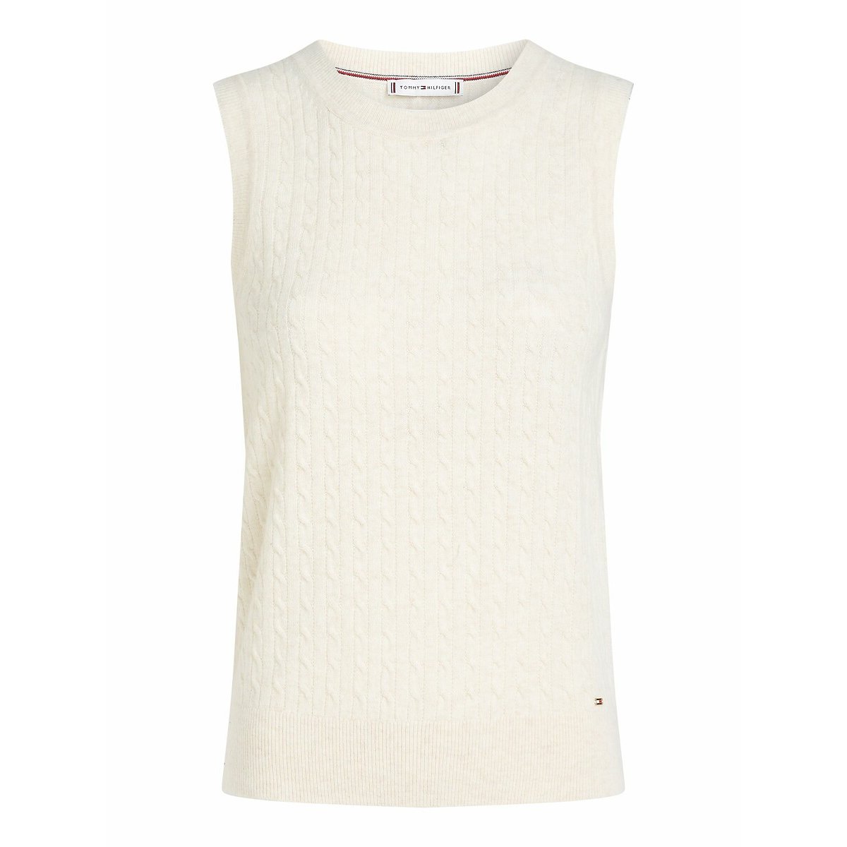 Pull sans manches beige, TOMMY HILFIGER