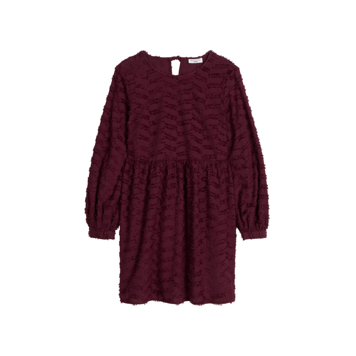 Robe relaxed en fil de coton Coupé dunkelrot, MARC O’POLO DENIM