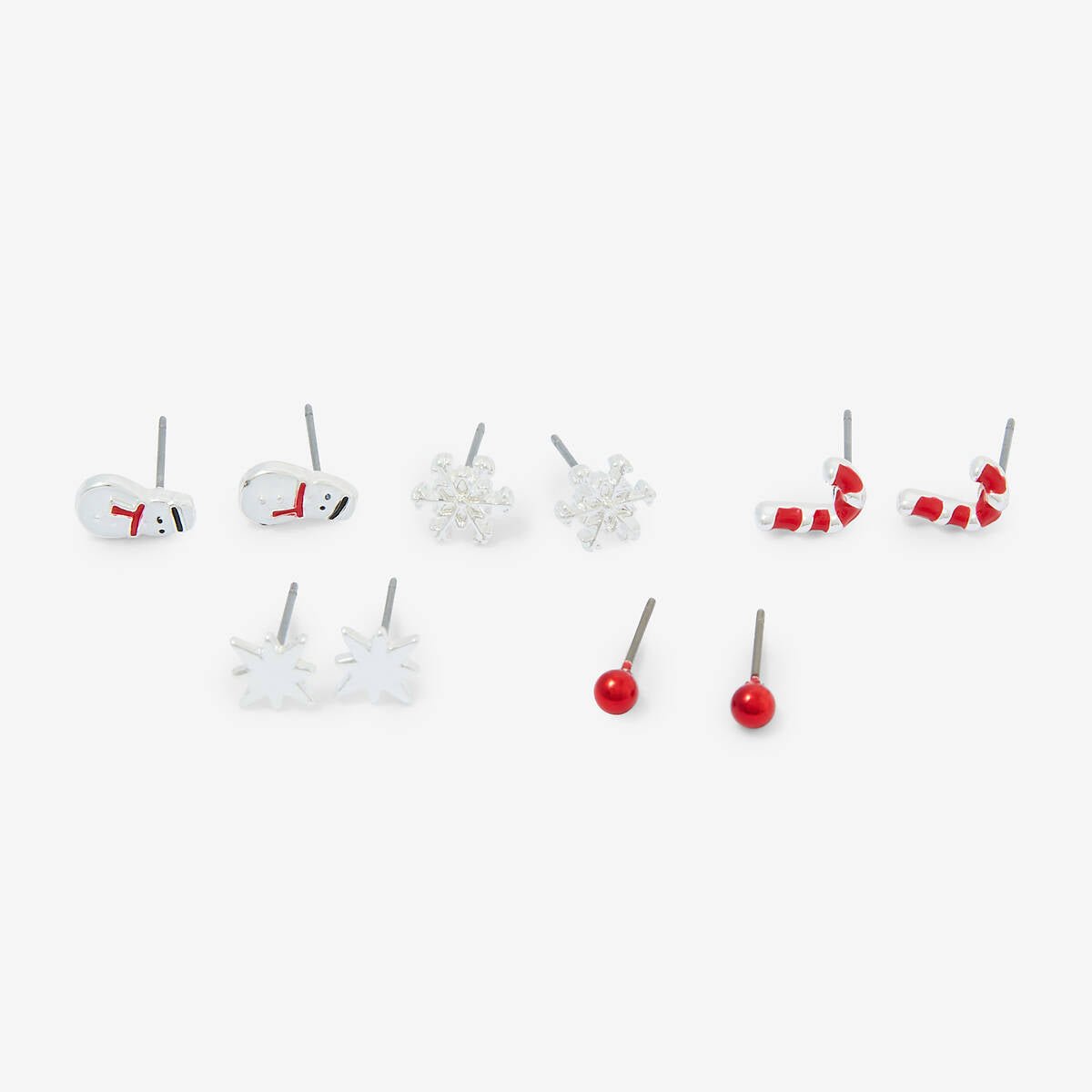 Set de boucles d'oreilles de Noël à suspendre - Étoile argenté, BALABOOSTE