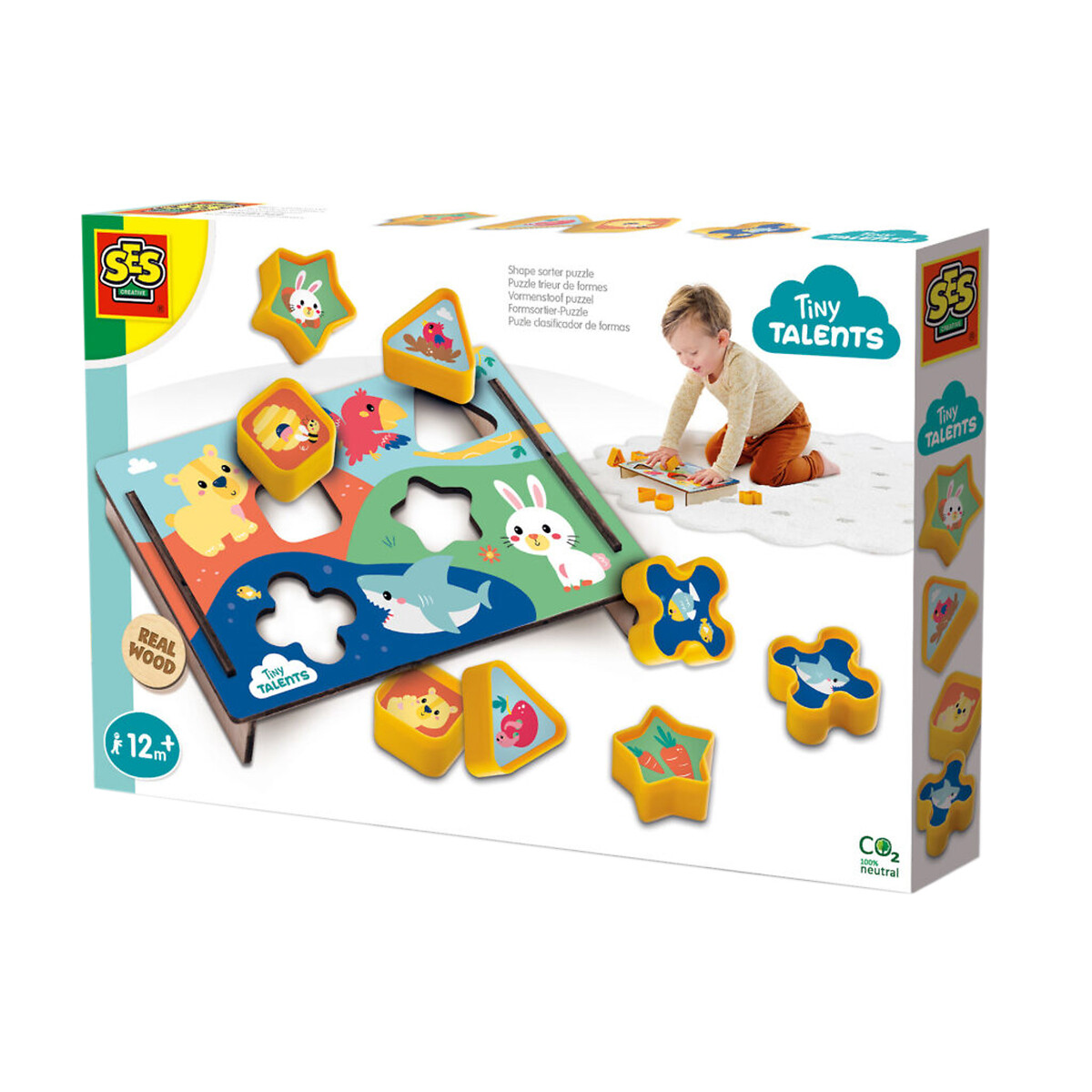 Brinquedo "Puzzle de formas", SES multicolor, SES
