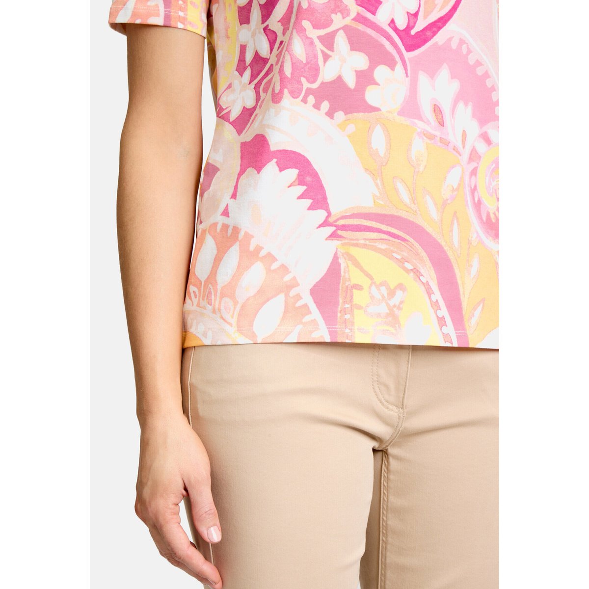 T-shirt basique à imprimé rosé/yellow, BETTY BARCLAY