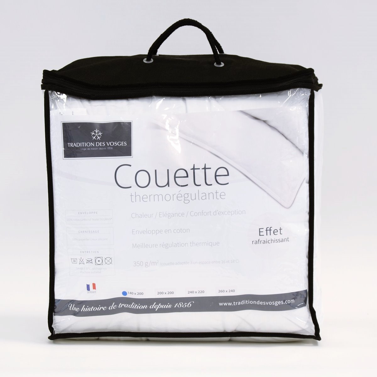 Couette Thermoregulante - 100% Polyester blanc, TRADITION DES VOSGES