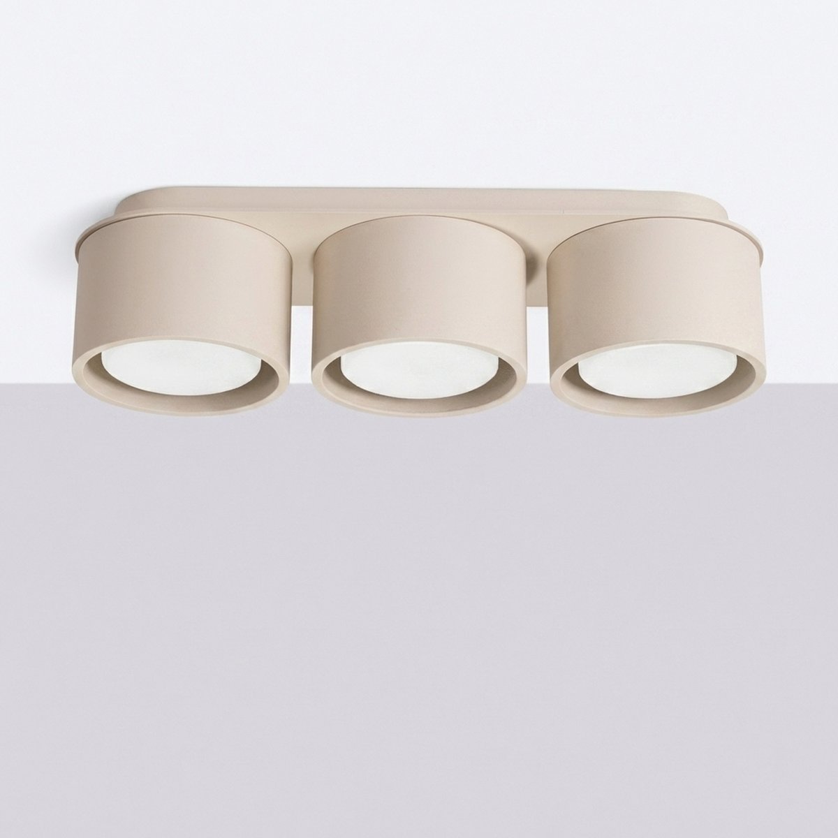 Plafonnier Aluminium Taupe Gx53 3 MODO taupe, EDEN
