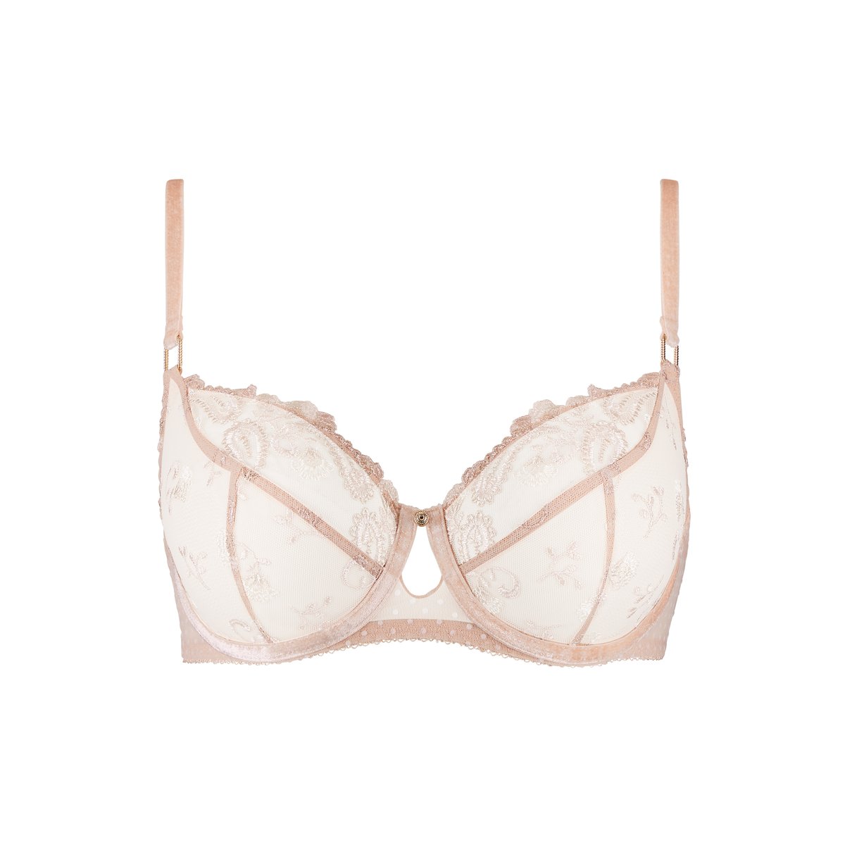Soutien-gorge balconnet confort Velvet Memories beige, AUBADE