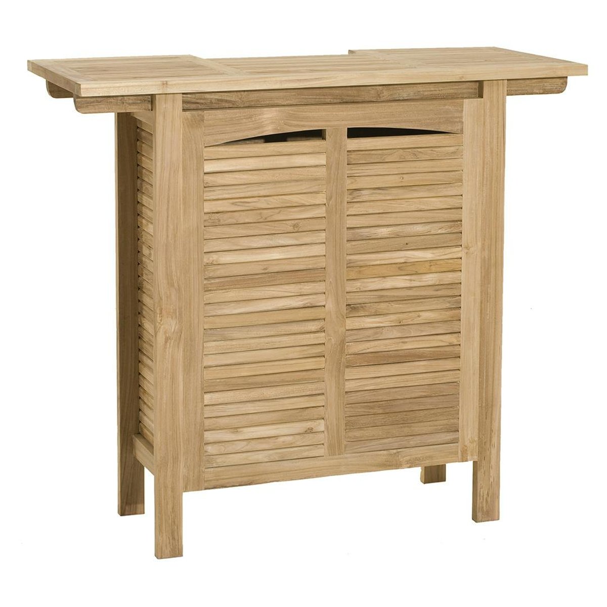Bar de jardin en Teck brut massif 120cm SUMMER bois naturel, PIER IMPORT
