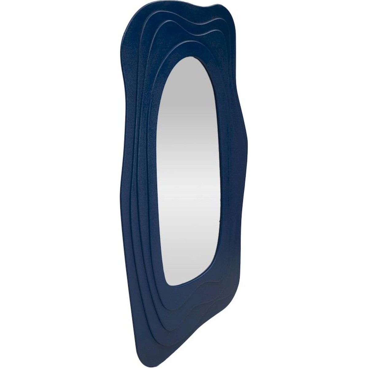 Miroir mural sculptural aux lignes sinueuses GLAM bleu, RECOLLECTION