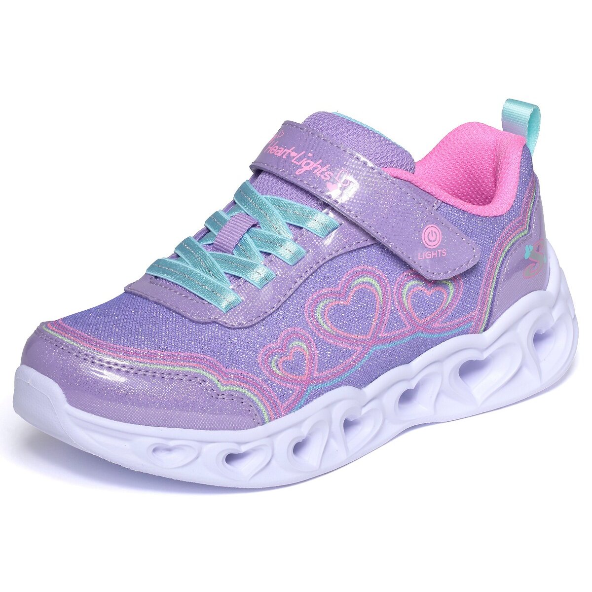 Kids S Light®-Heart Lights-Bubble Trainers purple, SKECHERS