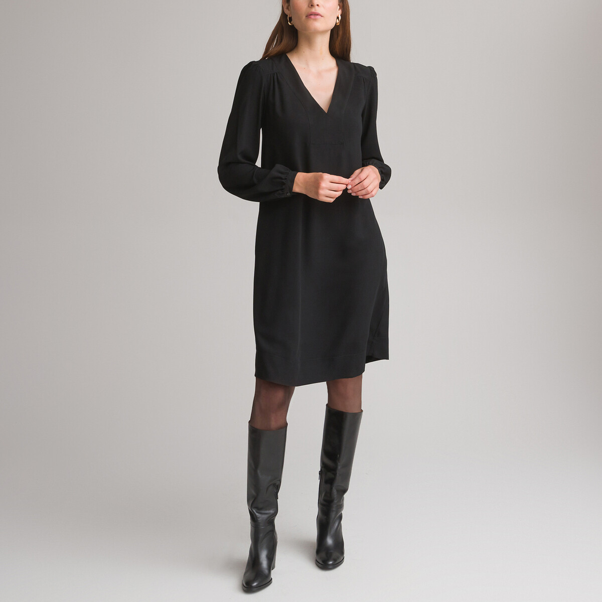 Mid-Length Full Dress black, ANNE WEYBURN
