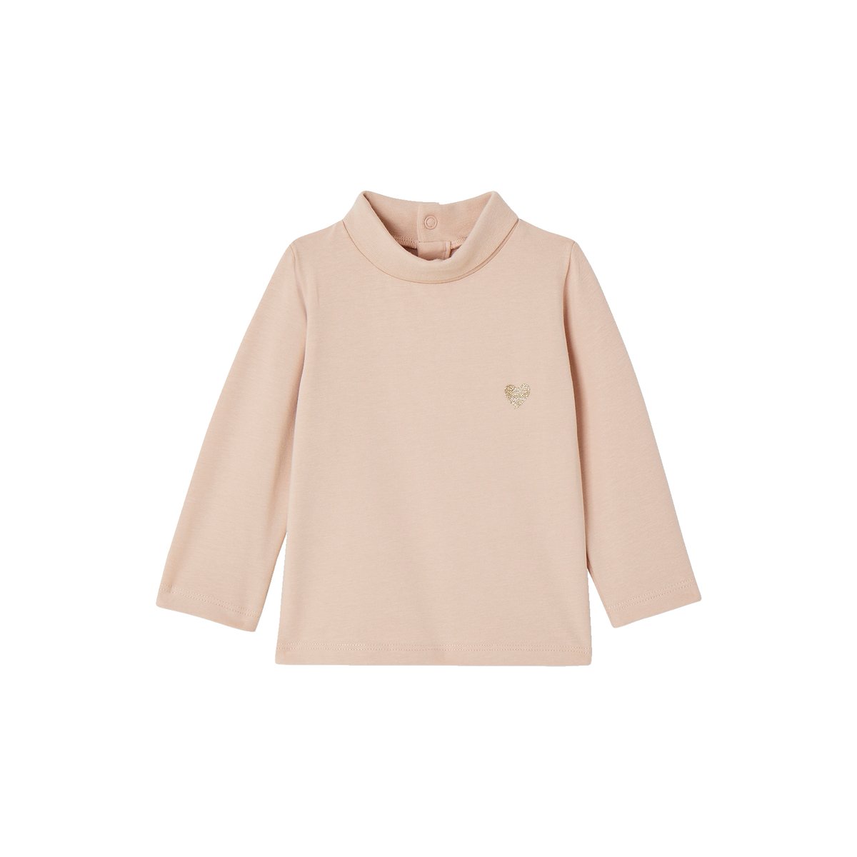 Lot de 2 t-shirts col roulé rose pâle, VERTBAUDET