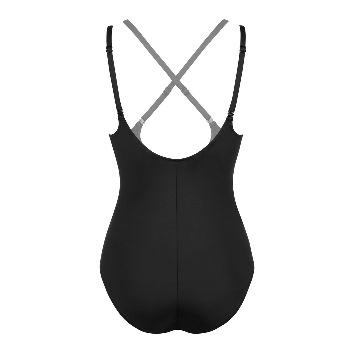 Maillot une pièce préformé multipositions Union Island noir, LISCA