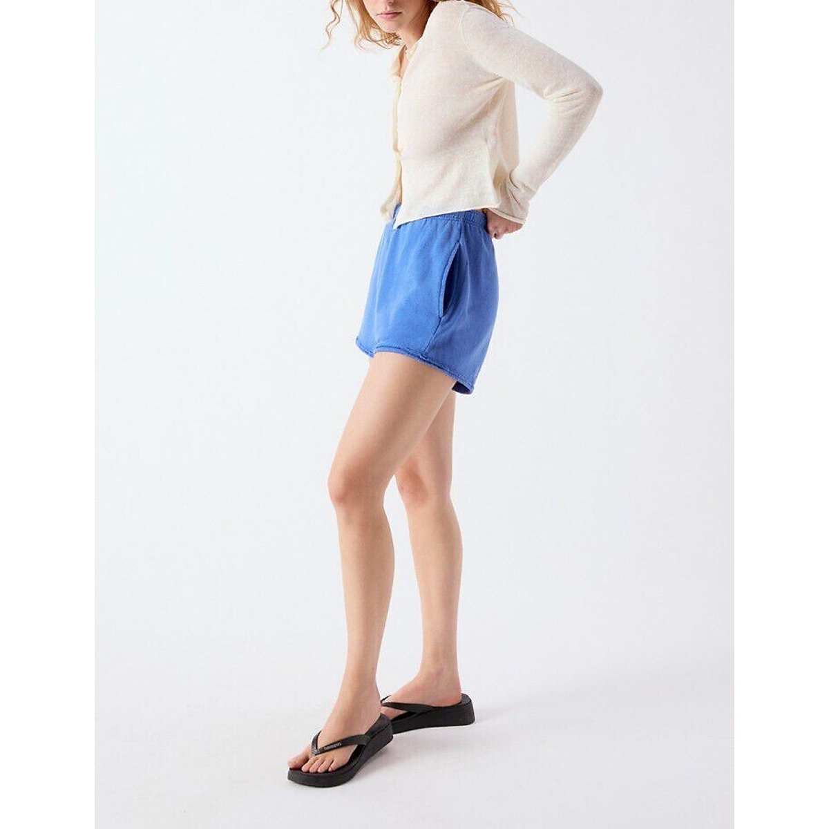 Cardigan col rond manches longues, EPAKY ecru, AMERICAN VINTAGE