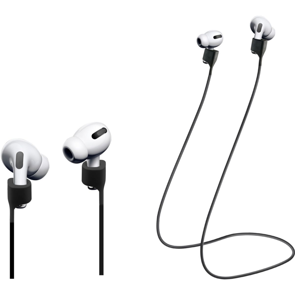 Pack étui Airpods 4 Noir couleur unique, ESSENTIEL B