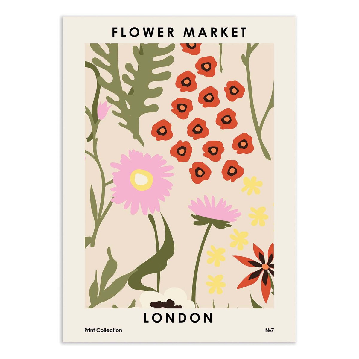 Affiche d'art - Flower Market London - NKTN couleur unique, WALL EDITIONS