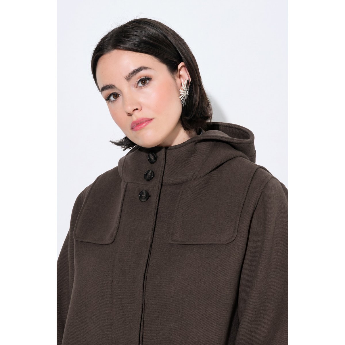 Duffle-coat, coupe évasée marron noisette, ULLA POPKEN