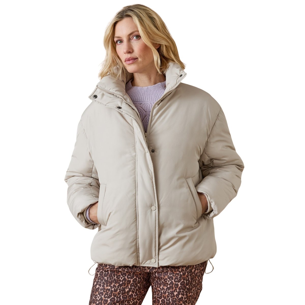 Doudoune courte beige, DAXON
