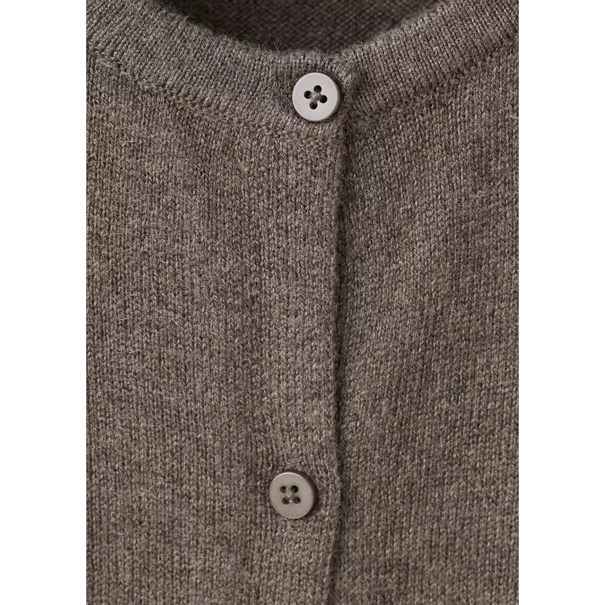 Pull à boutons en maille jersey chocolat, MANGO BABY