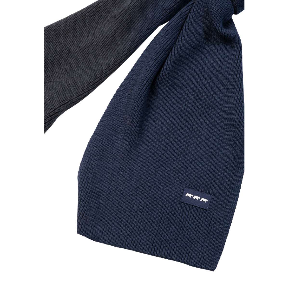 Écharpe unie en tricot bleu marine, MISE AU GREEN