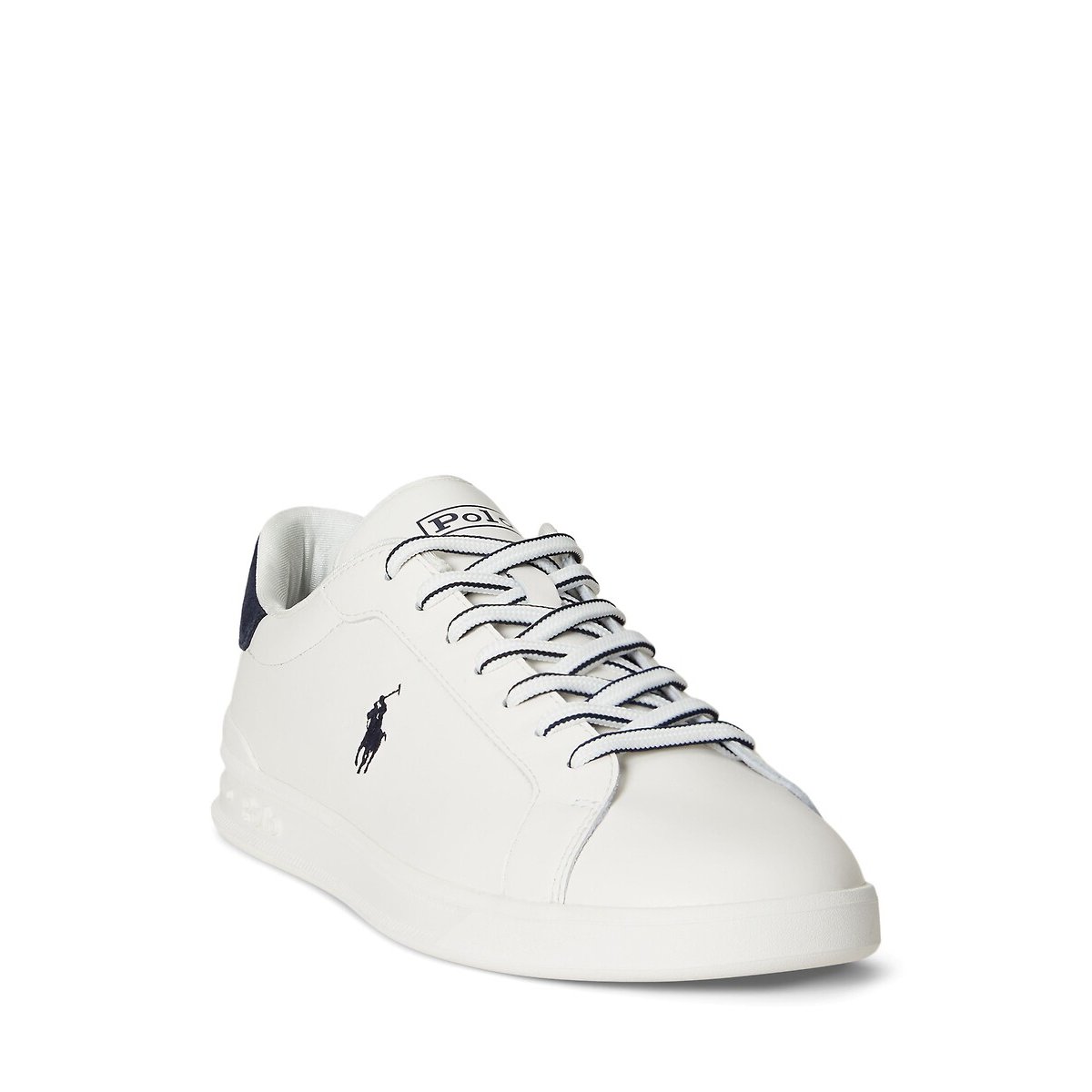 Baskets en cuir HERITAGE COURT blanc/bleu marine, POLO RALPH LAUREN