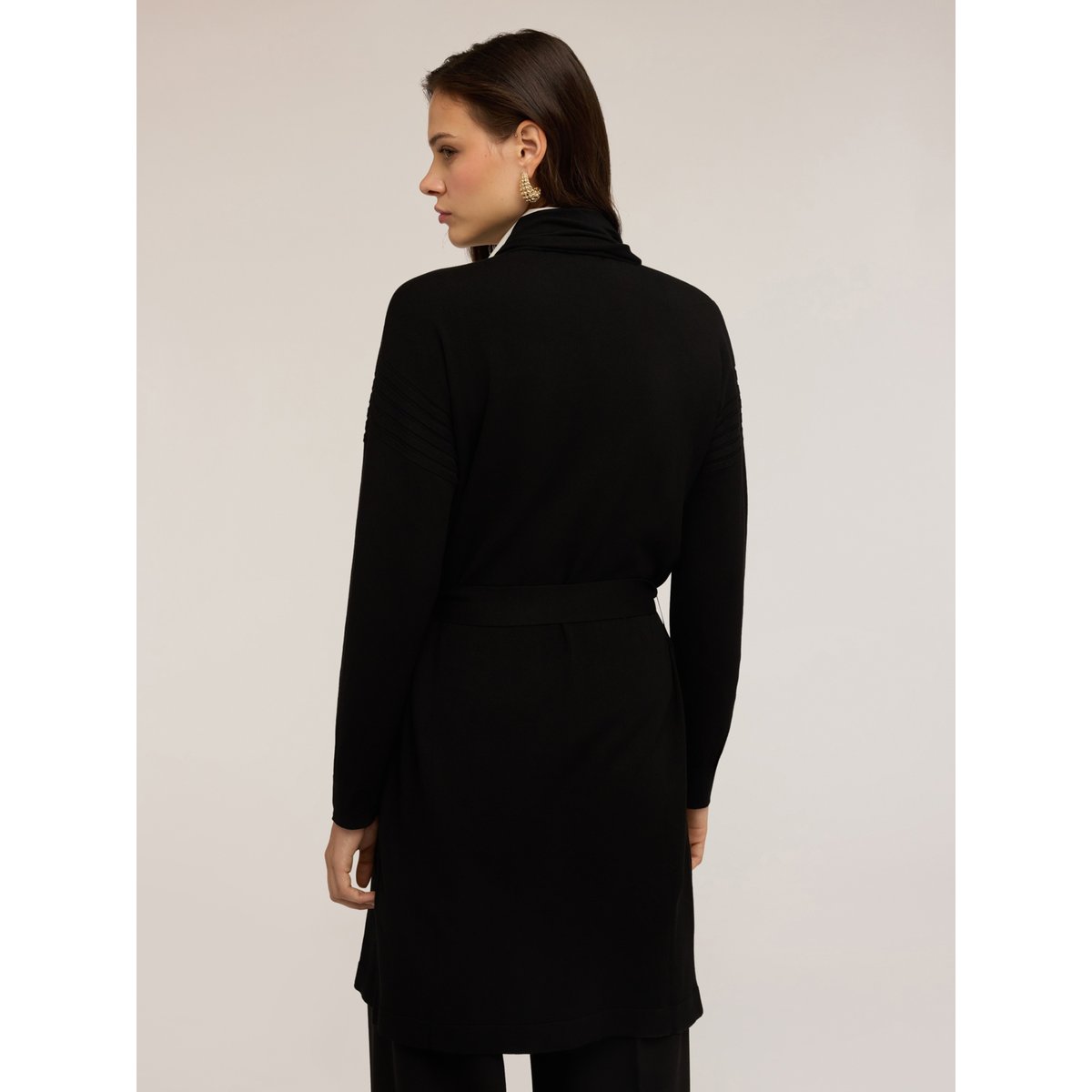 Cardigan long avec ceinture noir, MOTIVI