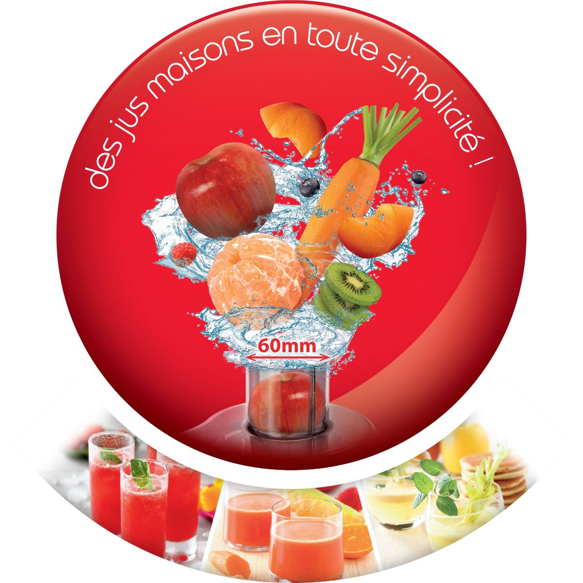 Centrifugeuse Frutélia plus JU420D10 noir/inox, MOULINEX