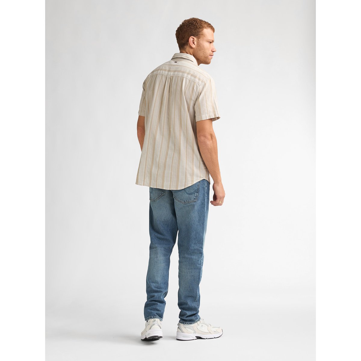 Chemise rayée à manches courtes ranger orange light tan, PETROL INDUSTRIES